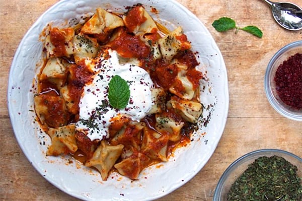 طرز تهیه مانتی خانگی - اموزش بهترین غذاها ترکی