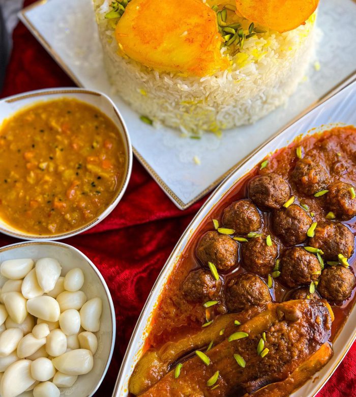 مشته بادمجان غذای محلی شیرازی