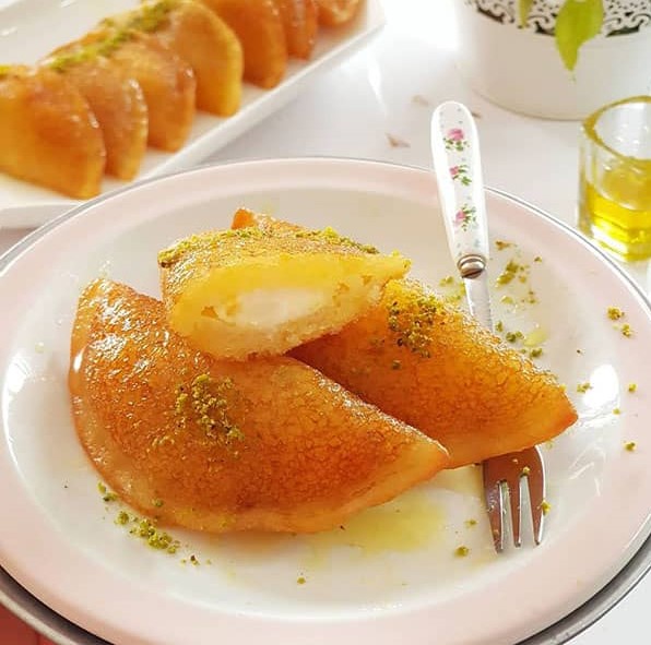 طرز تهیه شیرینی قطایف عربی خوشمزه - قطاب عربی